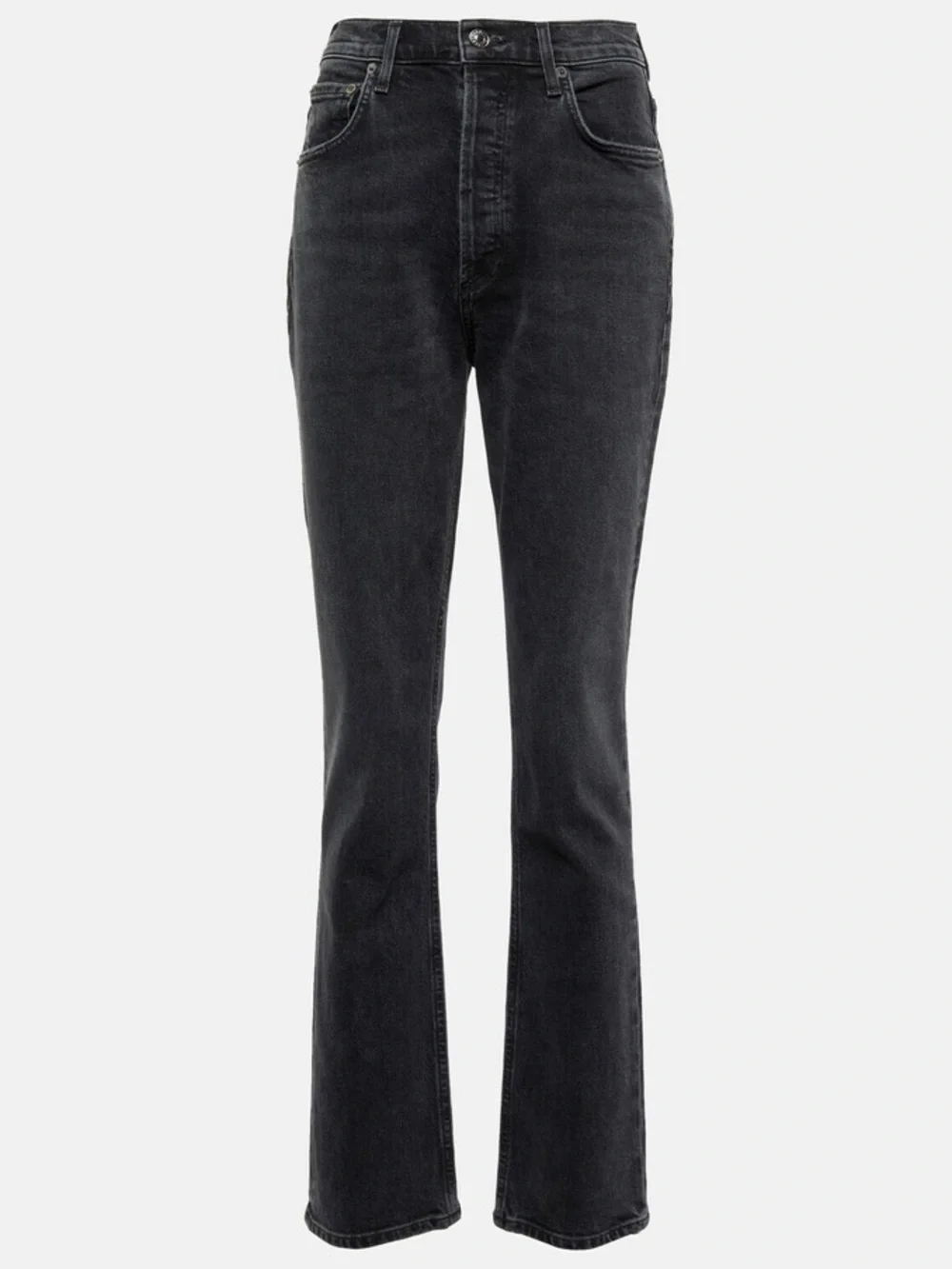 Agolde Freya High Rise Slim Jeans Charcoal Black Gray Womens Size 29